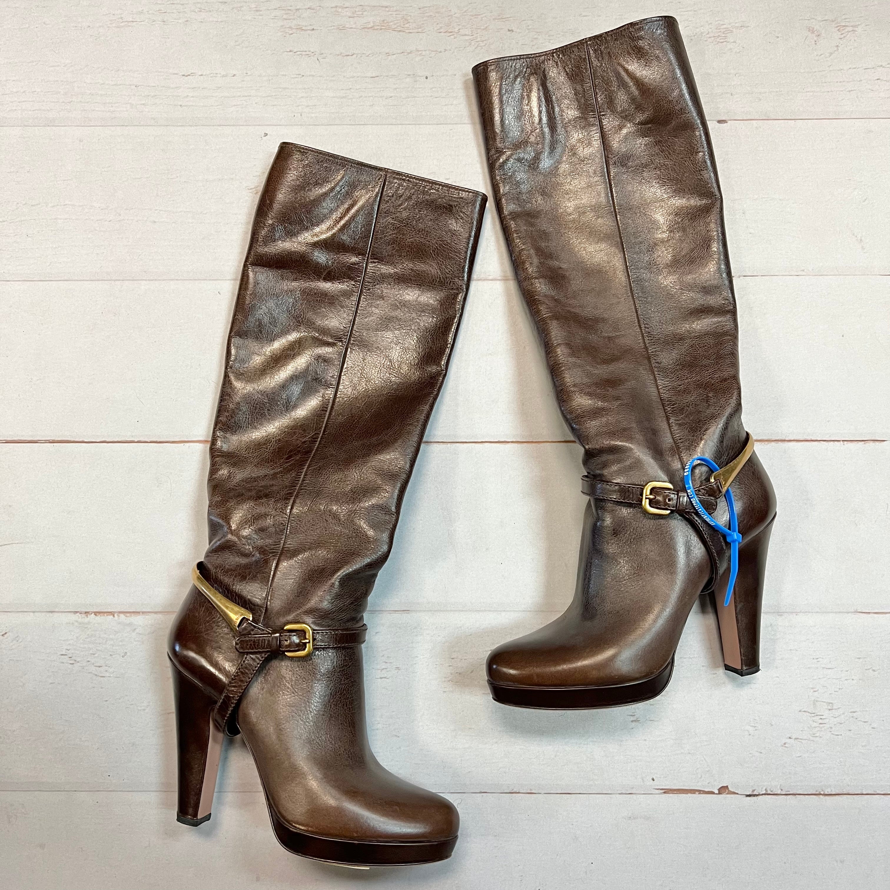 Clothes Mentor Springfield, Pennsylvania, Boots Luxury Designer By Prada  Size: 8