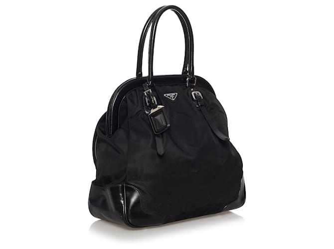 PRADA, PRADA CANAPA LOGO FRAME SATCHEL BAG