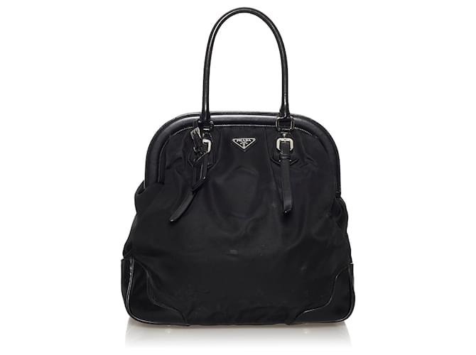 PRADA, PRADA CANAPA LOGO FRAME SATCHEL BAG