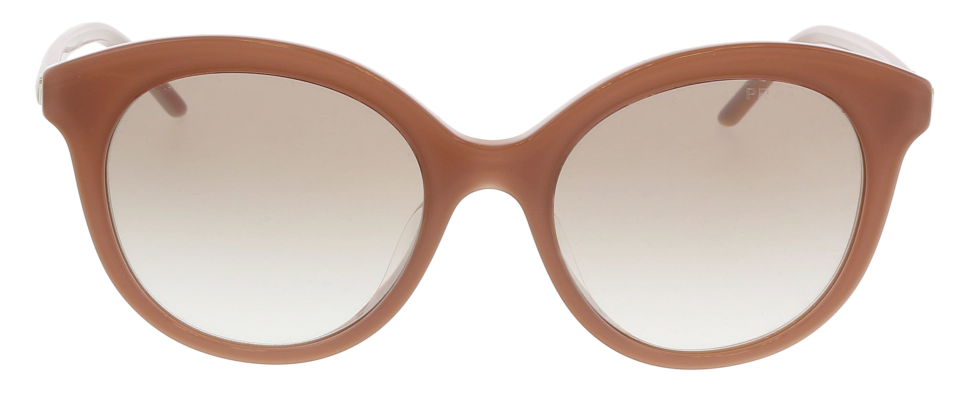 VPID-10019, Prada 0PR 02YSF 01Y1L052 Oval Beige Brown Crystal Beige Sunglasses