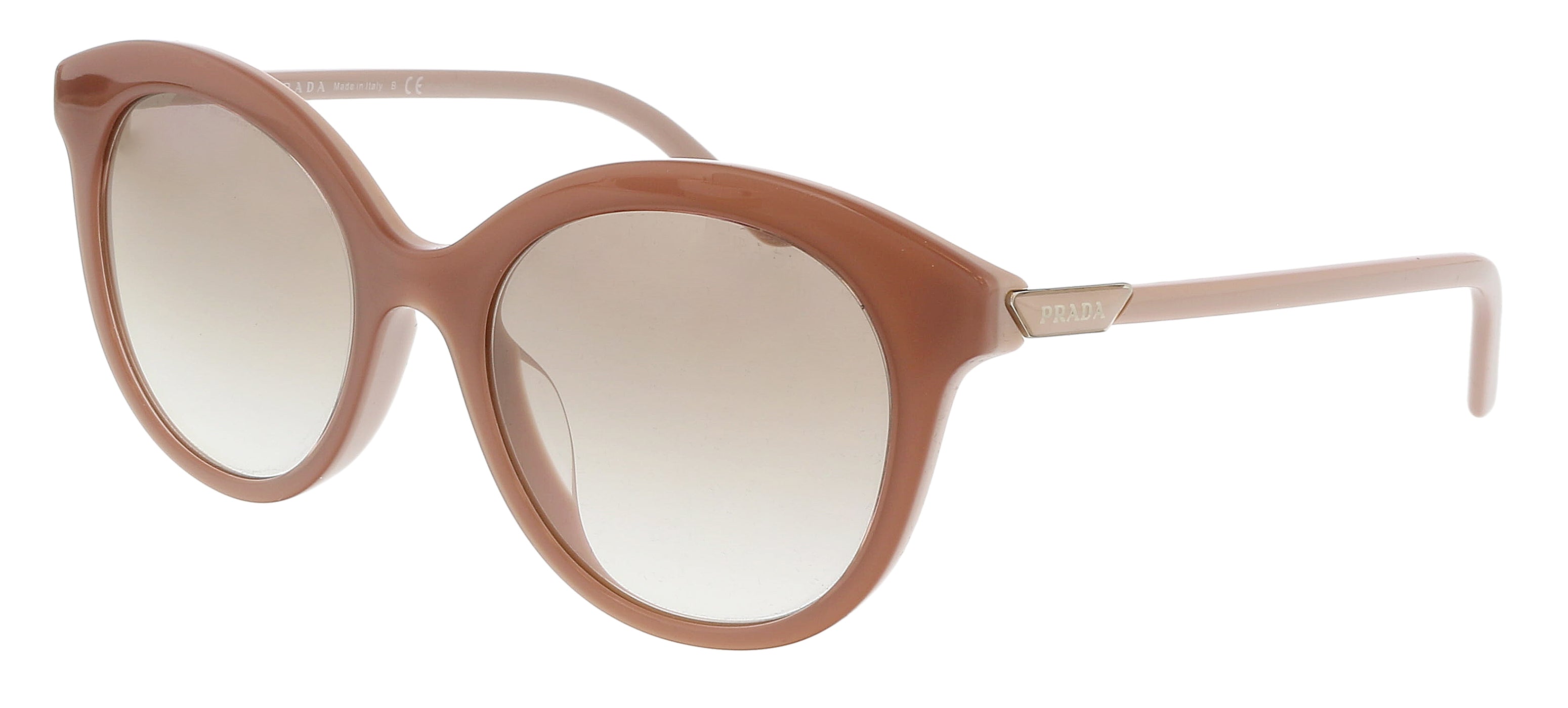 VPID-10019, Prada 0PR 02YSF 01Y1L052 Oval Beige Brown Crystal Beige Sunglasses