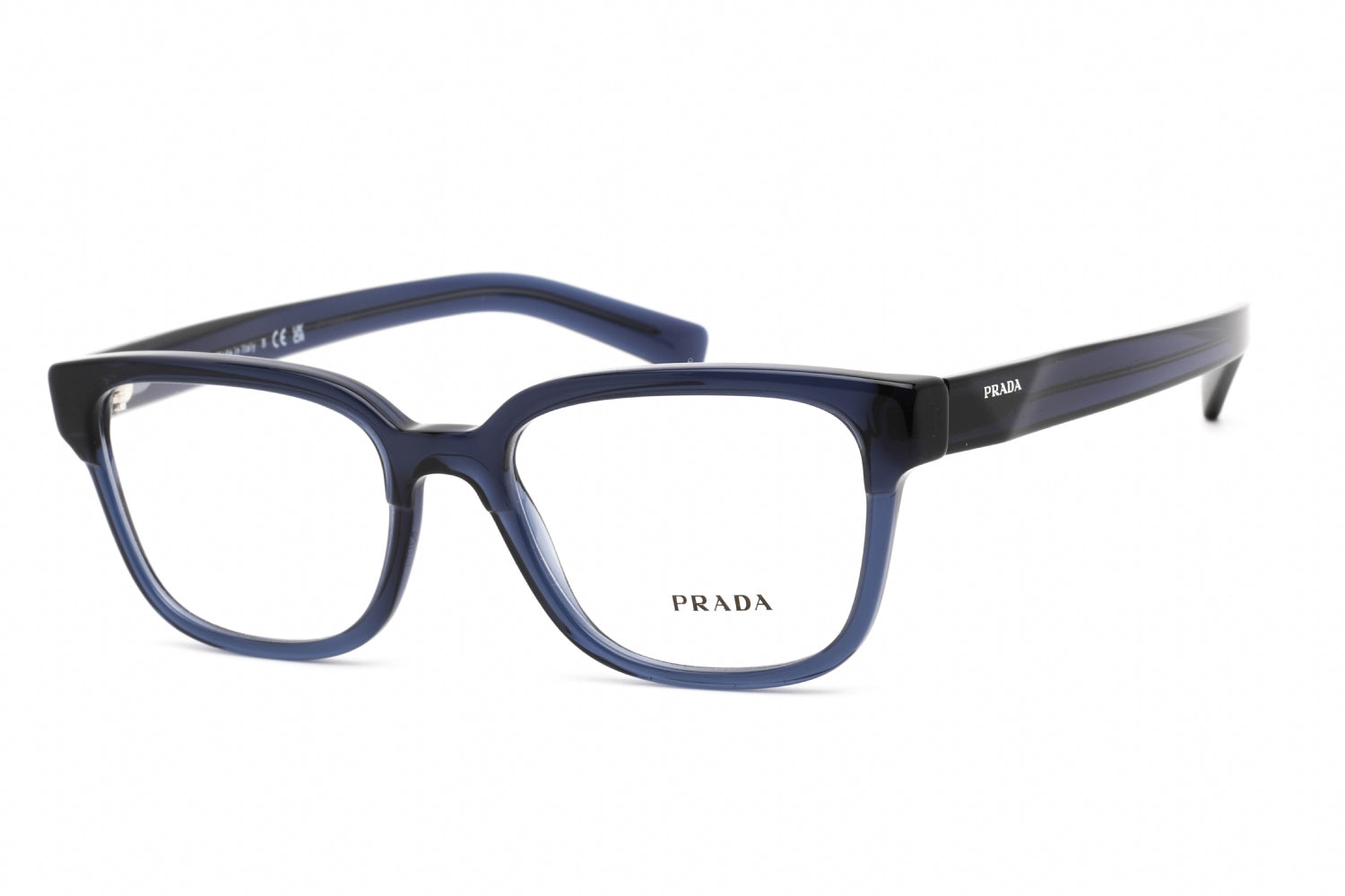 VPID-10042, Prada  0PR 04YV Eyeglasses Transparent Blue/Clear demo lens