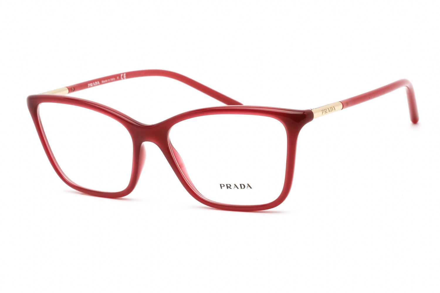 VPID-10042, Prada  0PR 08WV Eyeglasses Transparent Burgundy/Clear demo lens