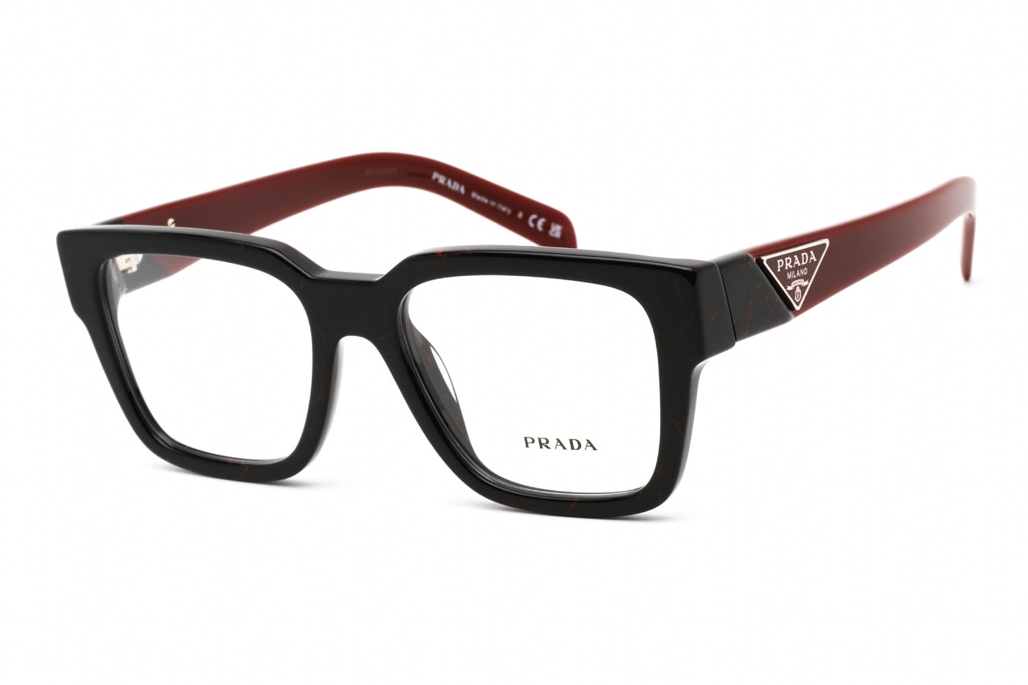 VPID-10042, Prada  0PR 08ZV Eyeglasses Etruscan Black Marble/Clear demo lens