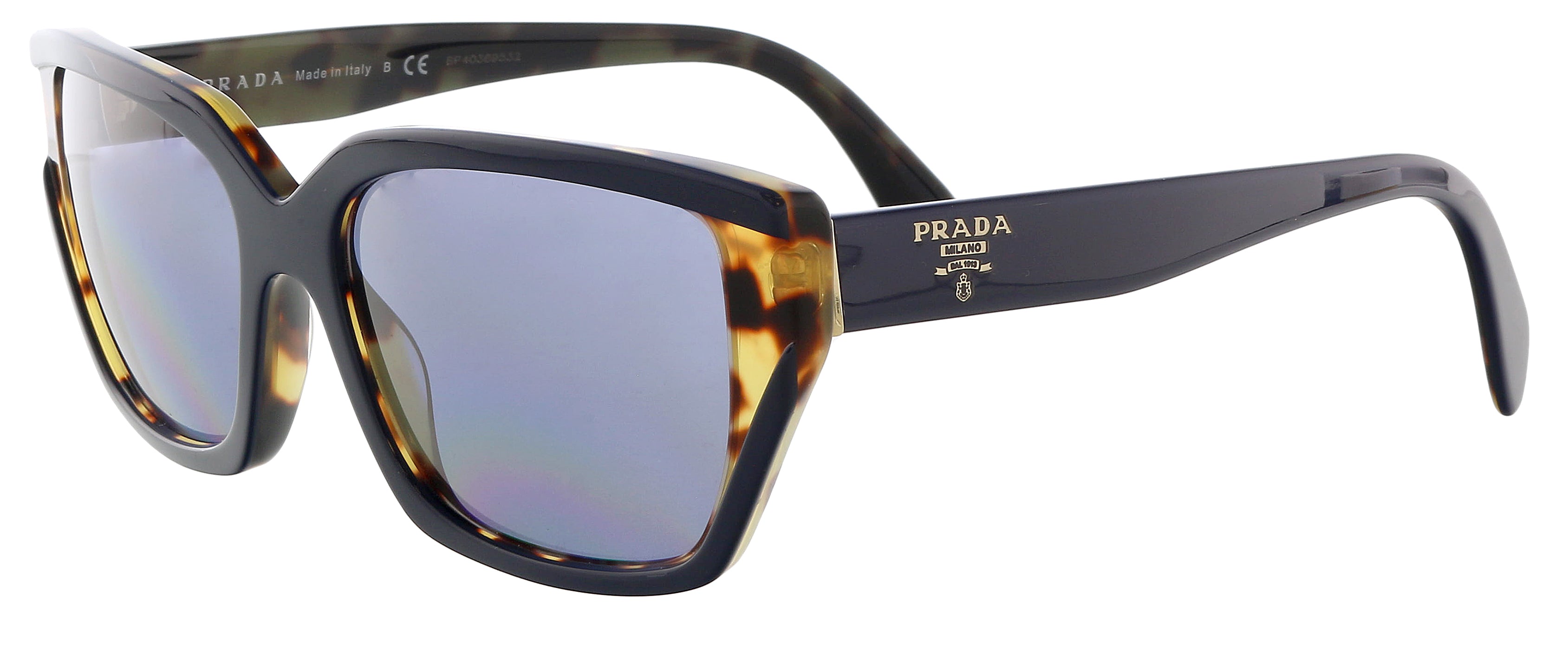 VPID-10019, Prada 0PR 15XS 05C42056 Full Rim Blue Irregullar Sunglasses