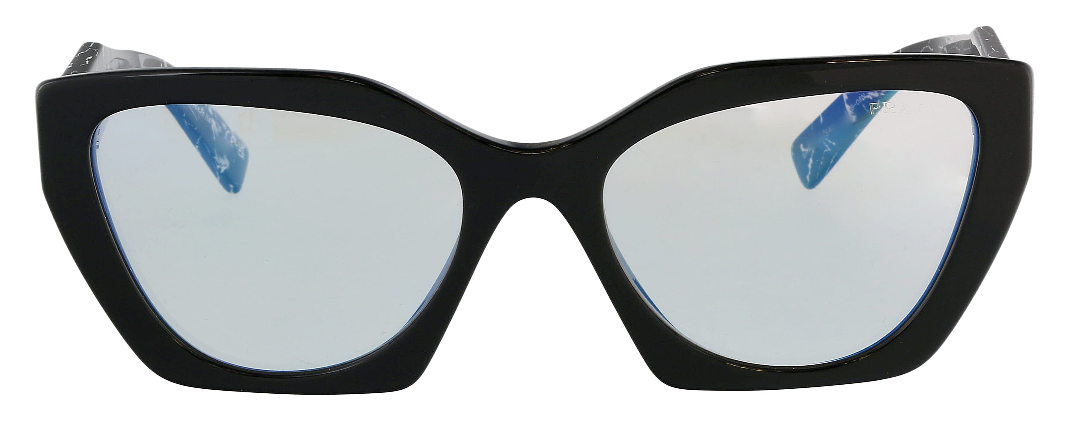 VPID-10019, Prada 0PR 26YS 1AB08N54 Full Rim Black Irregular Sunglasses