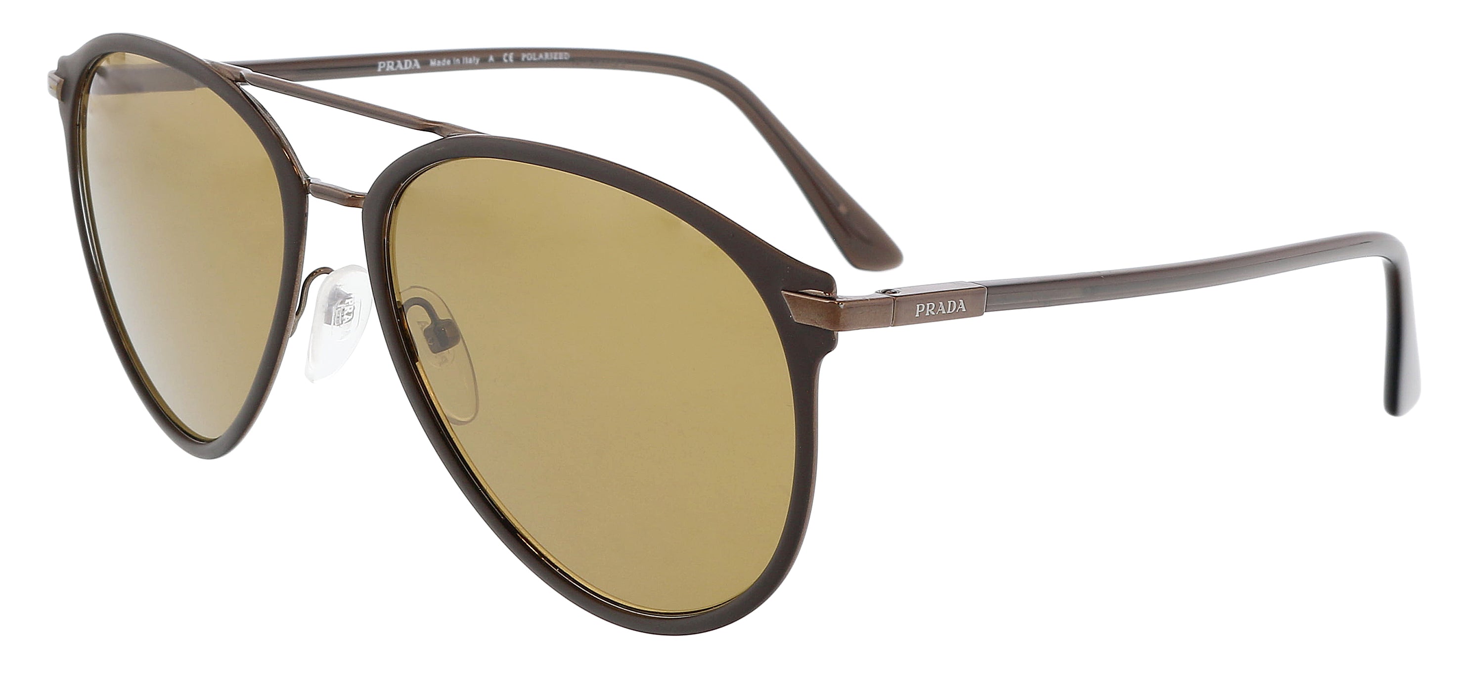 VPID-10019, Prada 0PR 51WS GAP01D59 Aviator Full Rim Matte Brown Sunglasses