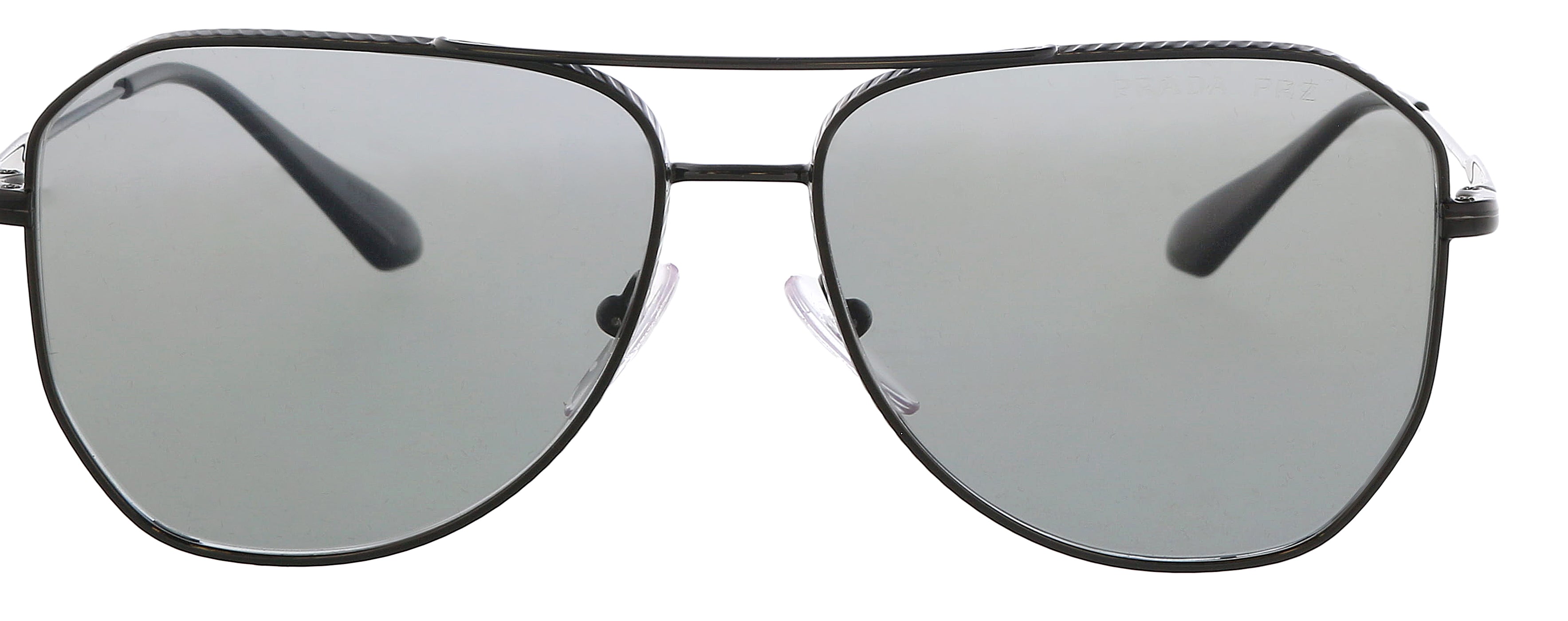 VPID-10019, Prada 0PR 63XS 1AB08G Full Rim Black Aviator Sunglasses