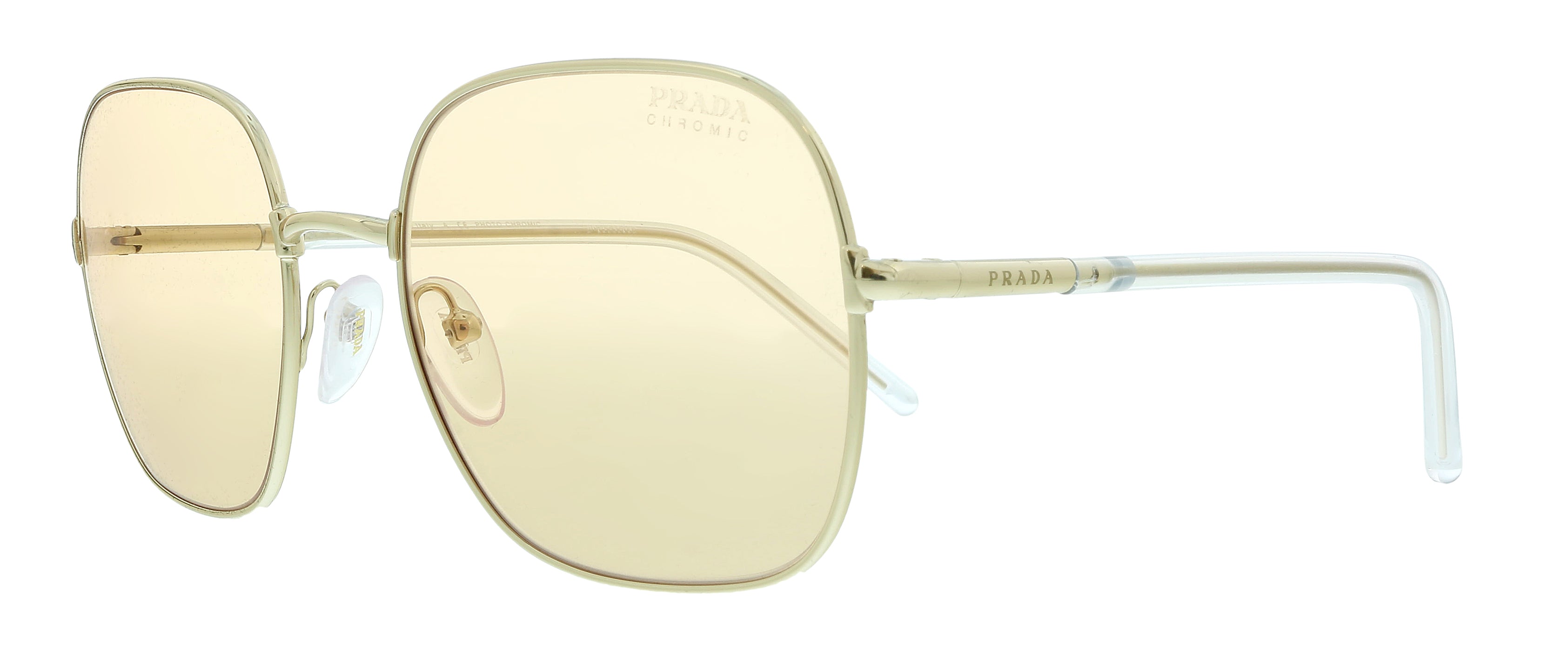 VPID-10019, Prada  0PR 67XS ZVN09D PALE GOLD Pillow Square Sunglasses