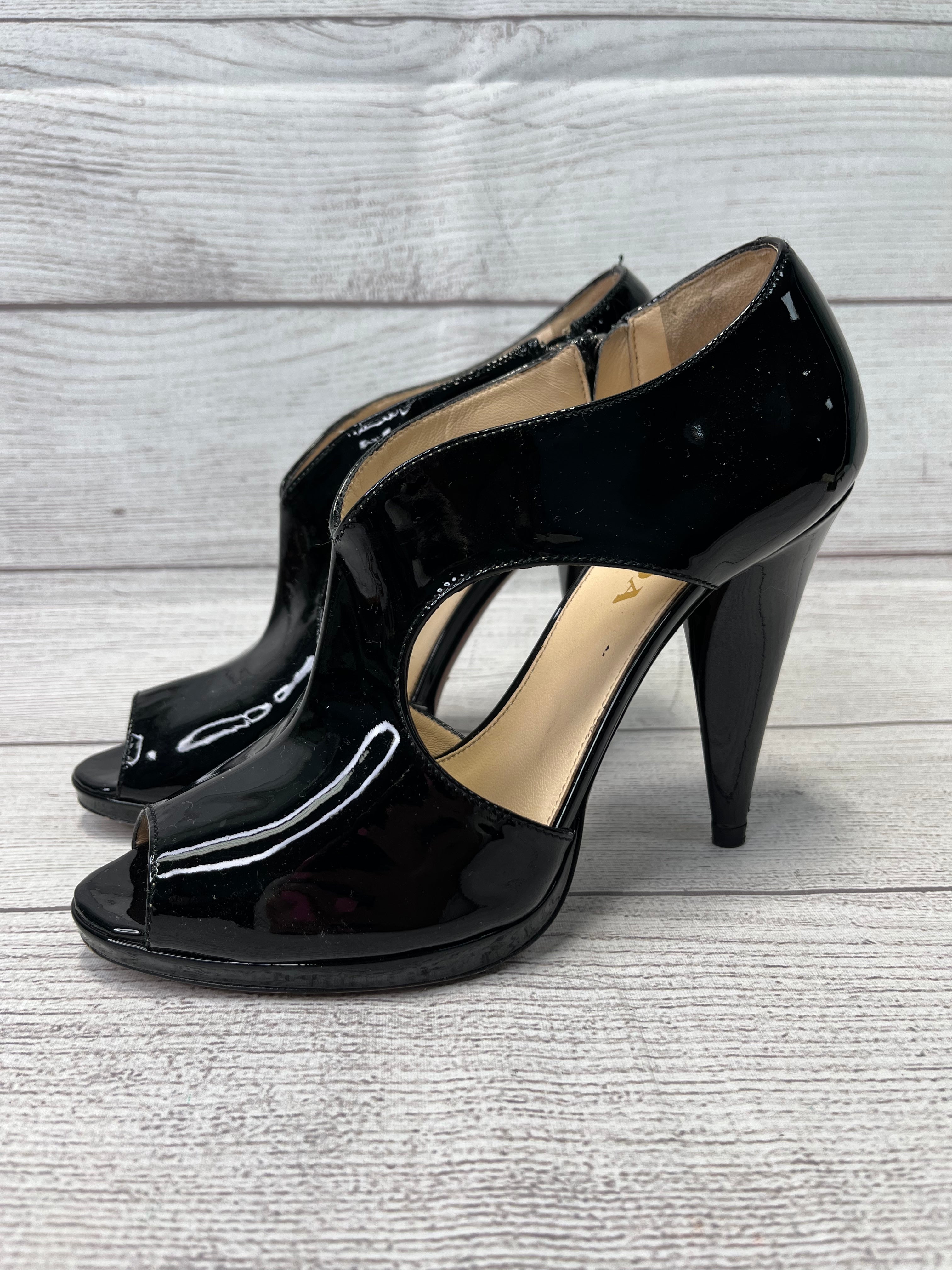 Clothes Mentor St. Louis, Missouri, Prada Black Patent Peep-Toe Now 30% OFF  Size: 6.5