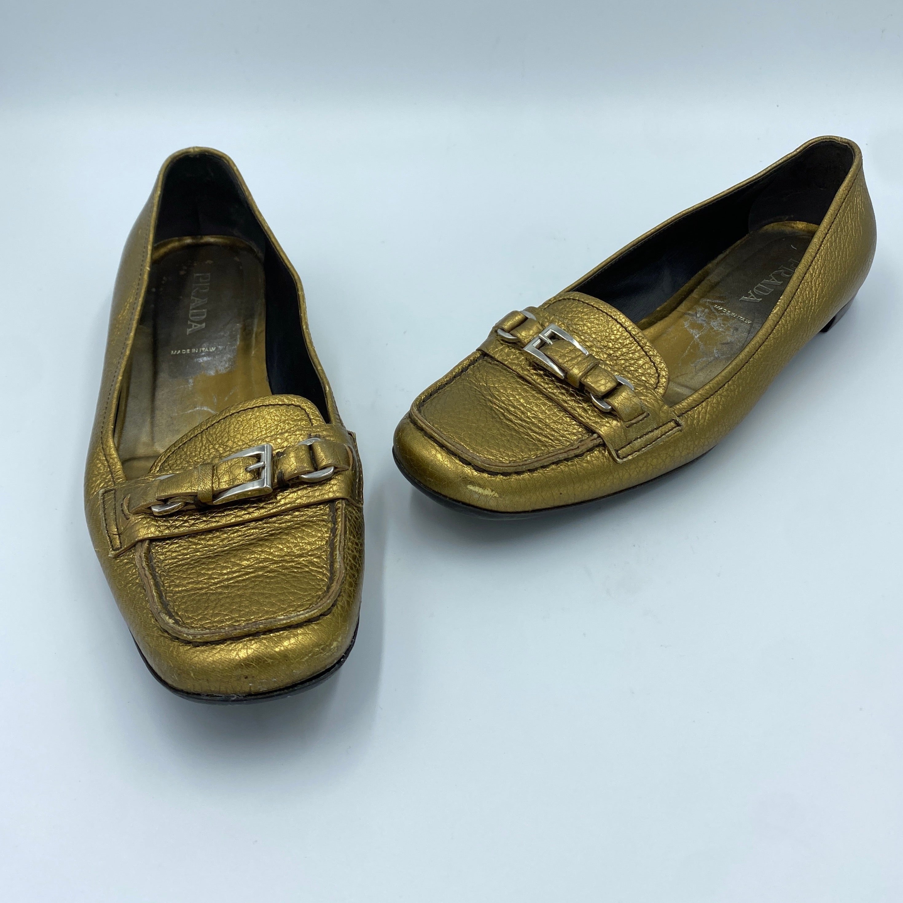 Clothes Mentor St. Louis, Missouri, Prada Leather Loafers - 30% Off @ Checkout! Size: 9