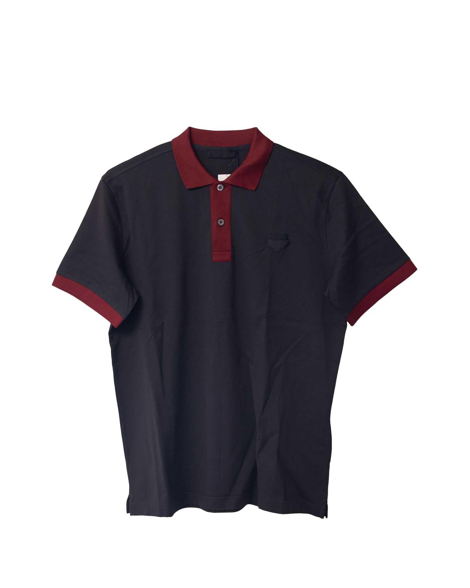 VPID-10042, Prada Pique Polo Shirt in Black Cotton