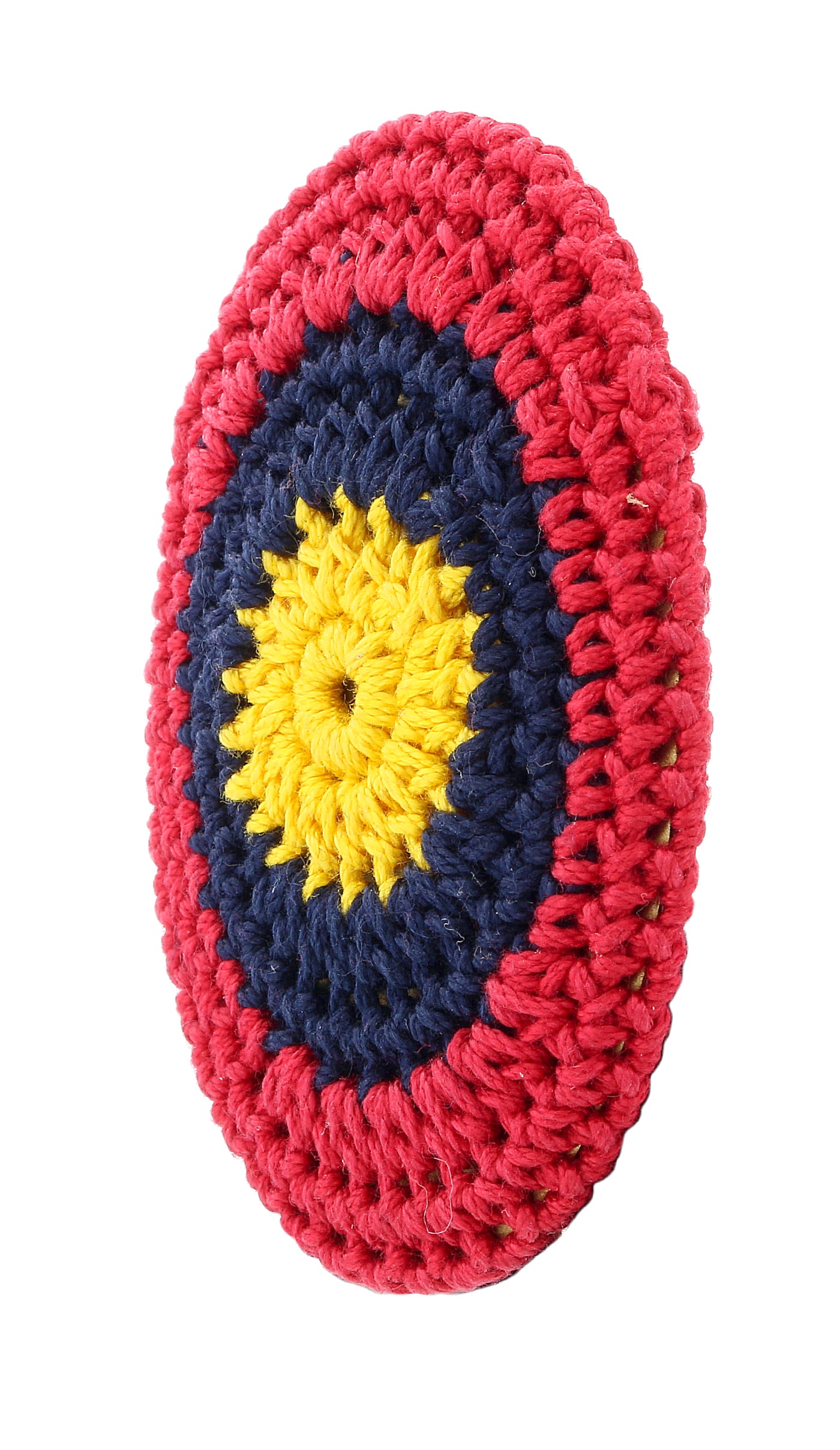 VPID-10019, Prada Red Crochet Oval Brooch Pin-one size