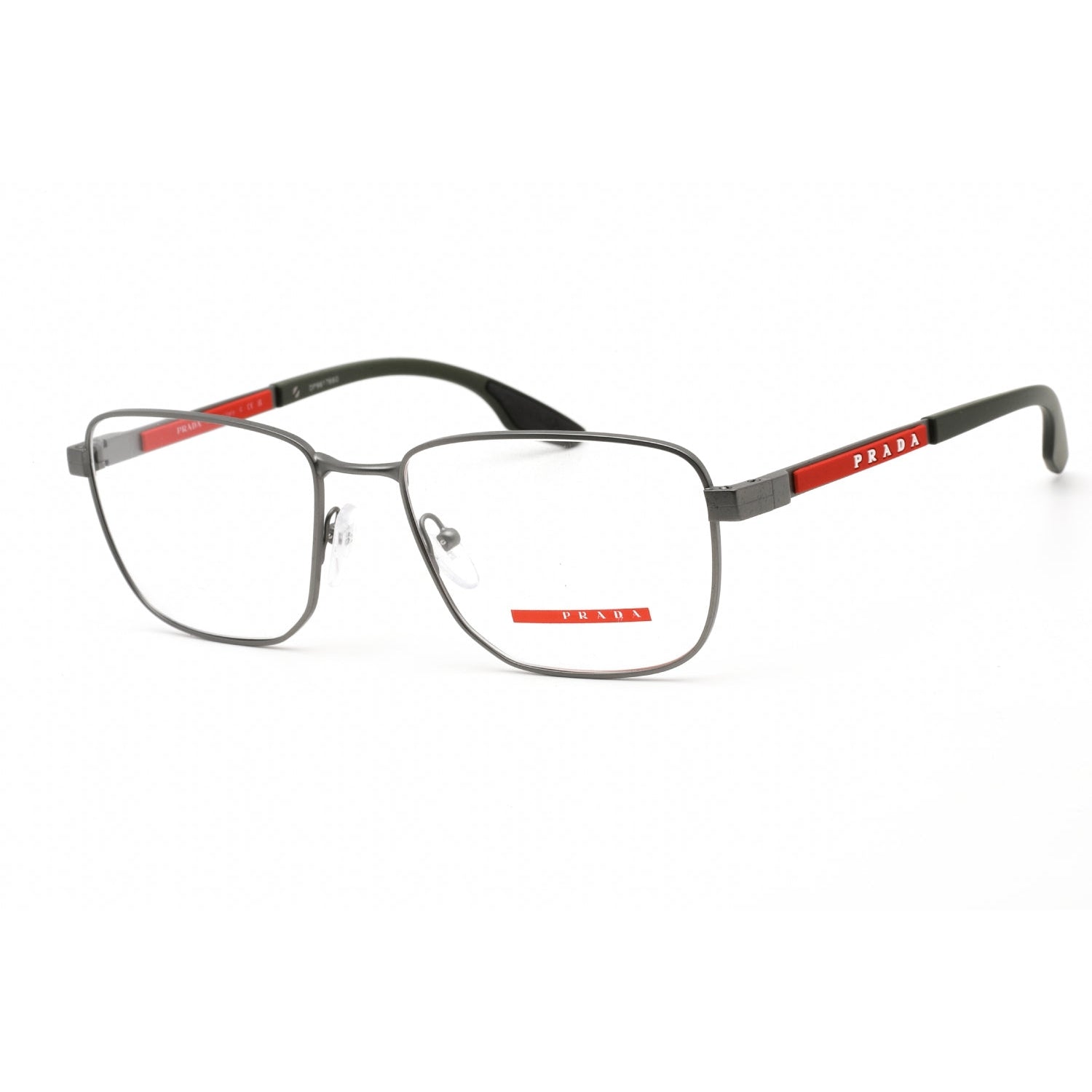 Prada Sport, Prada Sport 0PS 50OV Eyeglasses Matte Gunmetal/Clear demo lens