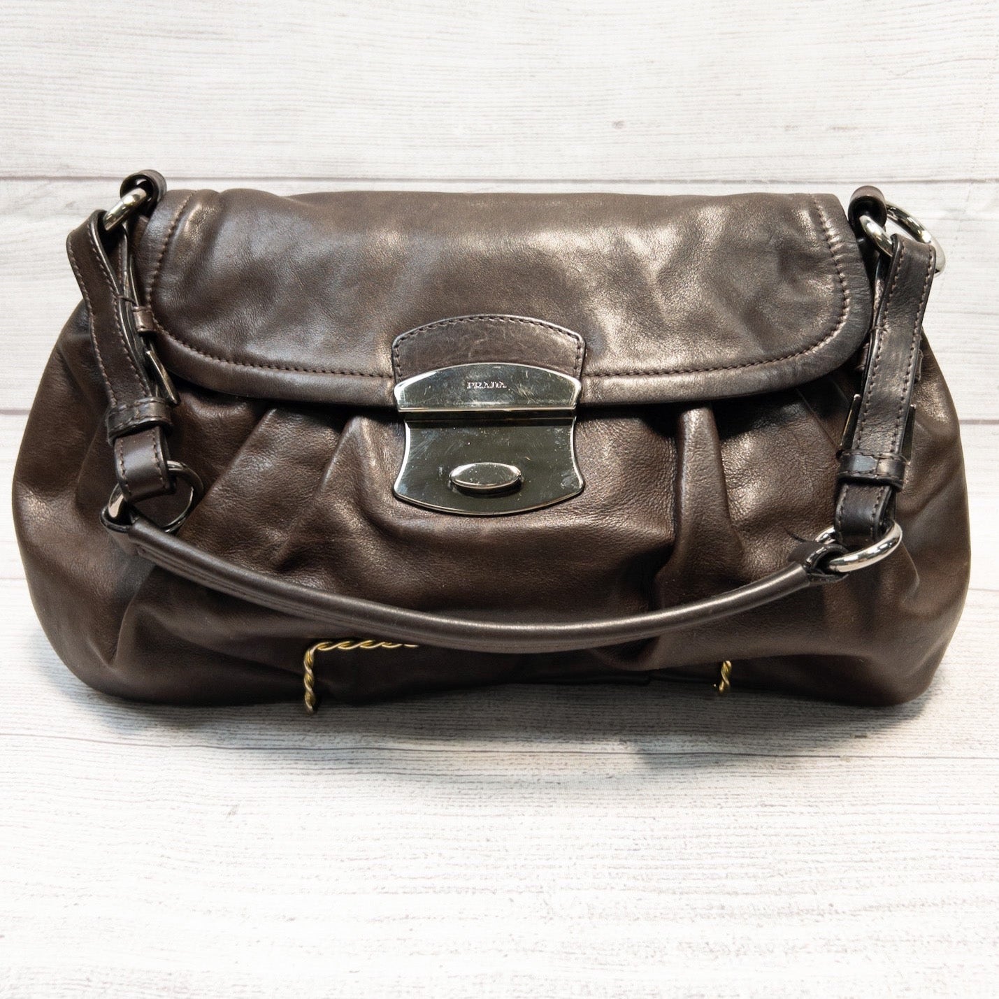 Clothes Mentor St. Louis, Missouri, Prada Vitello Flap Leather Bag  Now 30% Off!