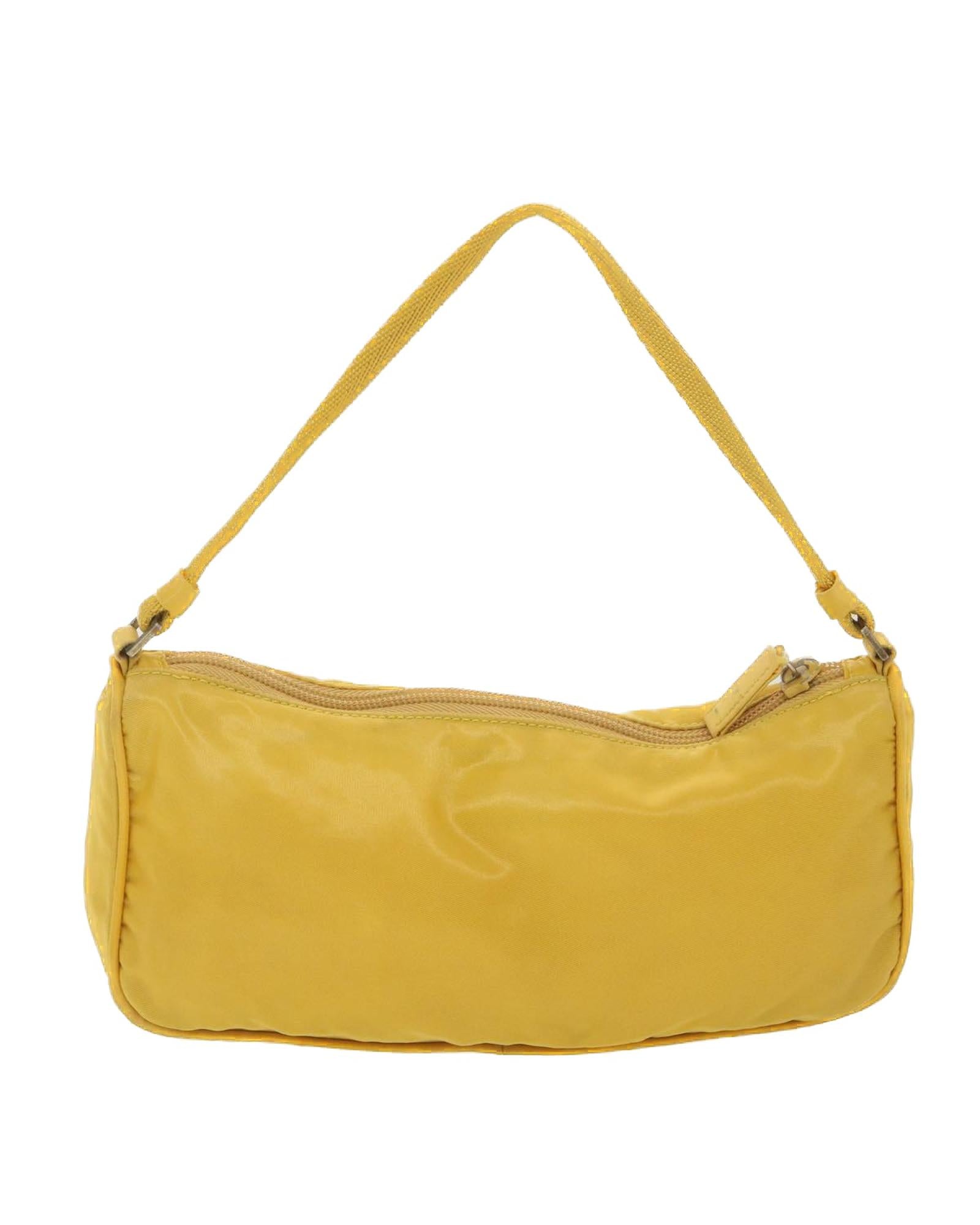 VPID-10042, Pre Loved Prada  Accessory Pouch Nylon Yellow Yellow Women