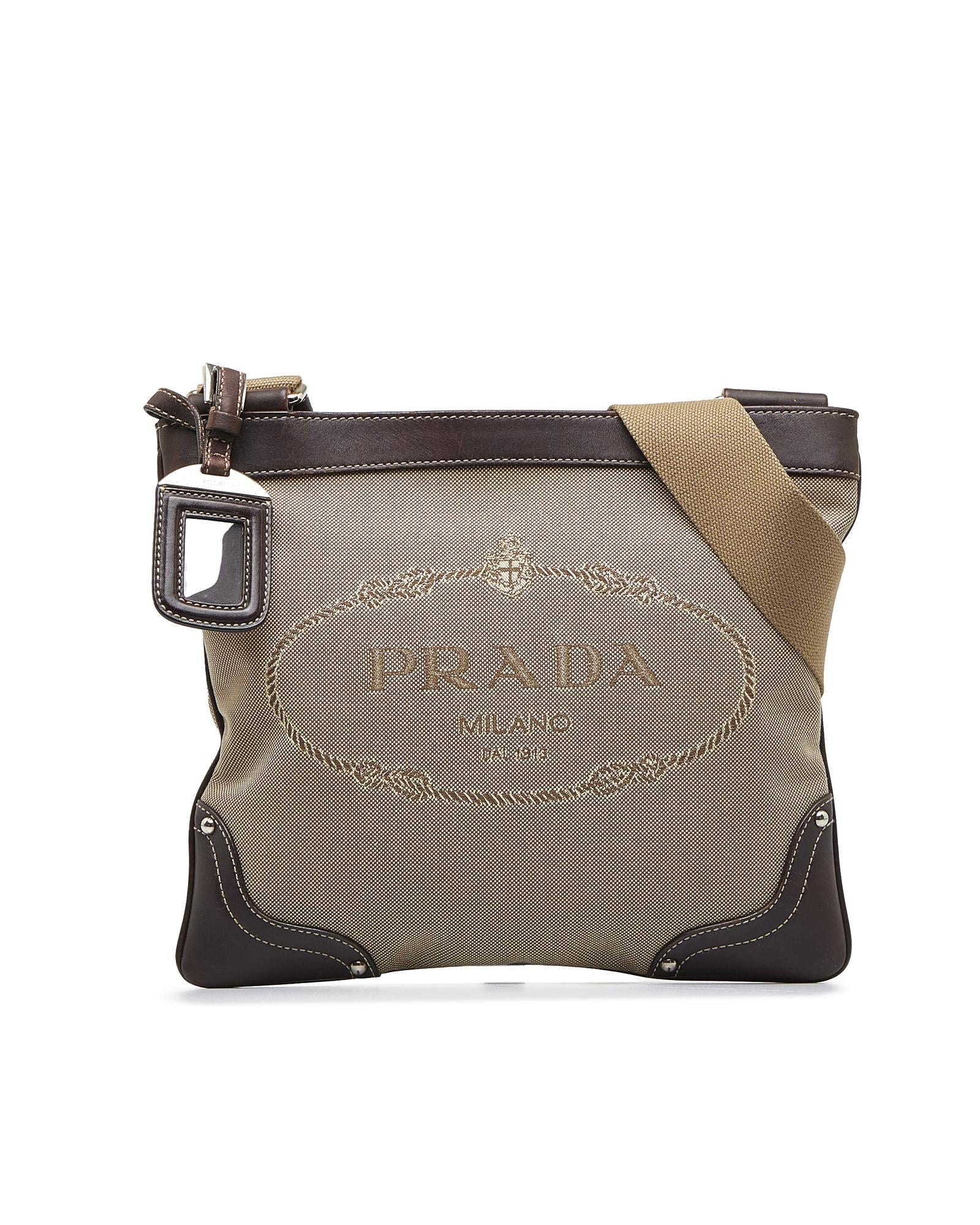 VPID-10042, Pre Loved Prada Canapa Logo Crossbody Bag