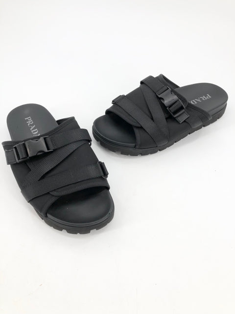 PRADA, Shoe Size 9.5 PRADA Black Sandals